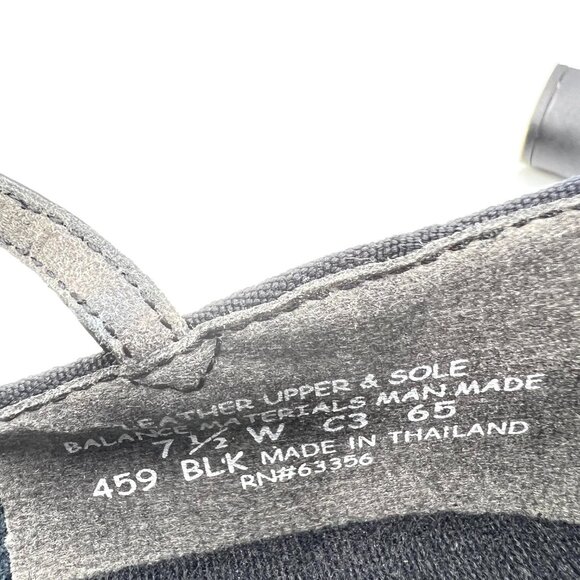 7.5 WIDE WIDTH‎ Capezio Black 459 Jr. Footlight Suede Sole Character Dance Shoes - Picture 14 of 15